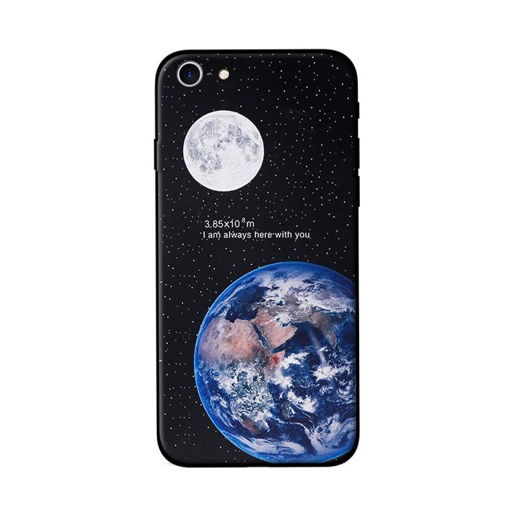 Ốp lưng iphone - Ốp dẻo Trái Đất Mặt Trăng dành cho iphone 6 đến 12promax - a63