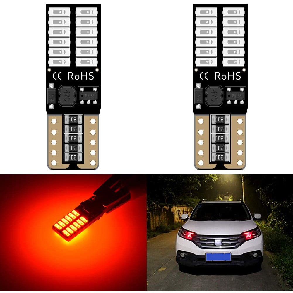 Bóng Đèn LED T10 4014 24 SMD Thay Thế Đèn Xi Nhan Ô Tô, Demi Xe Máy DC 12-24v