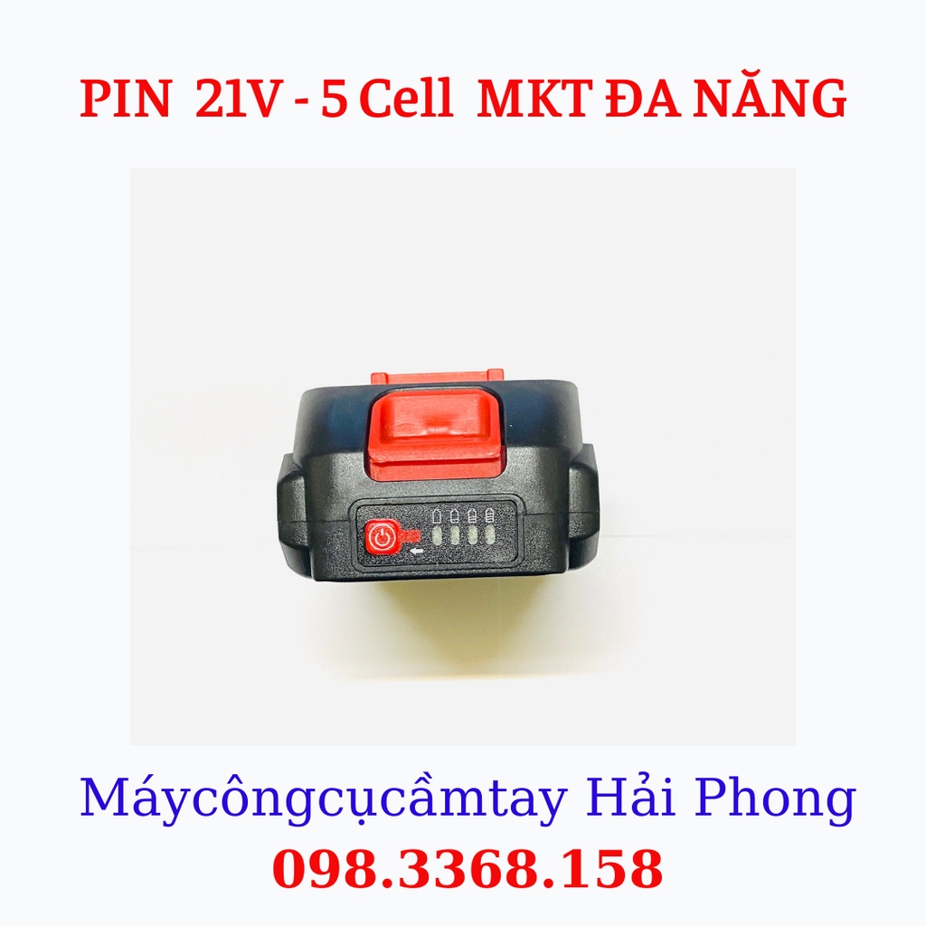 SẠC VÀ PIN 5 CELL / 18V~21V  CHO MÁY :KHOAN,MÀI,CƯA ... KHOẢNG CÁCH 2 CỰC PIN ~39MM