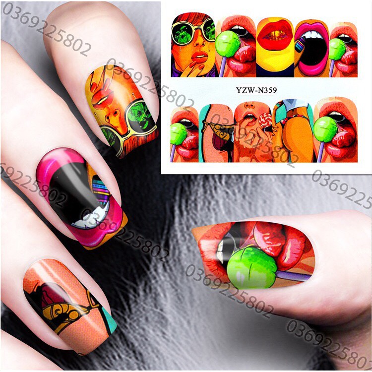 Sticker nước cực chất, cực ngầu, cực cá tính trang trí móng