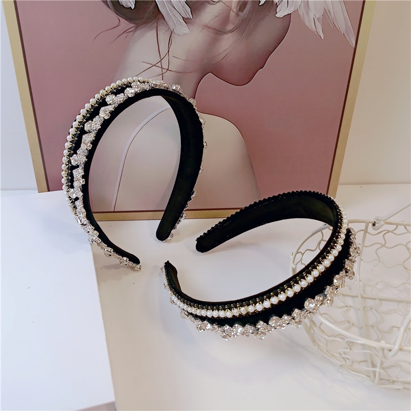 Bờm cài tóc đính đá mix hạt ngọc gia công tỉ mỉ phân khúc cao cấp chỉ có tại Lesmi accessories