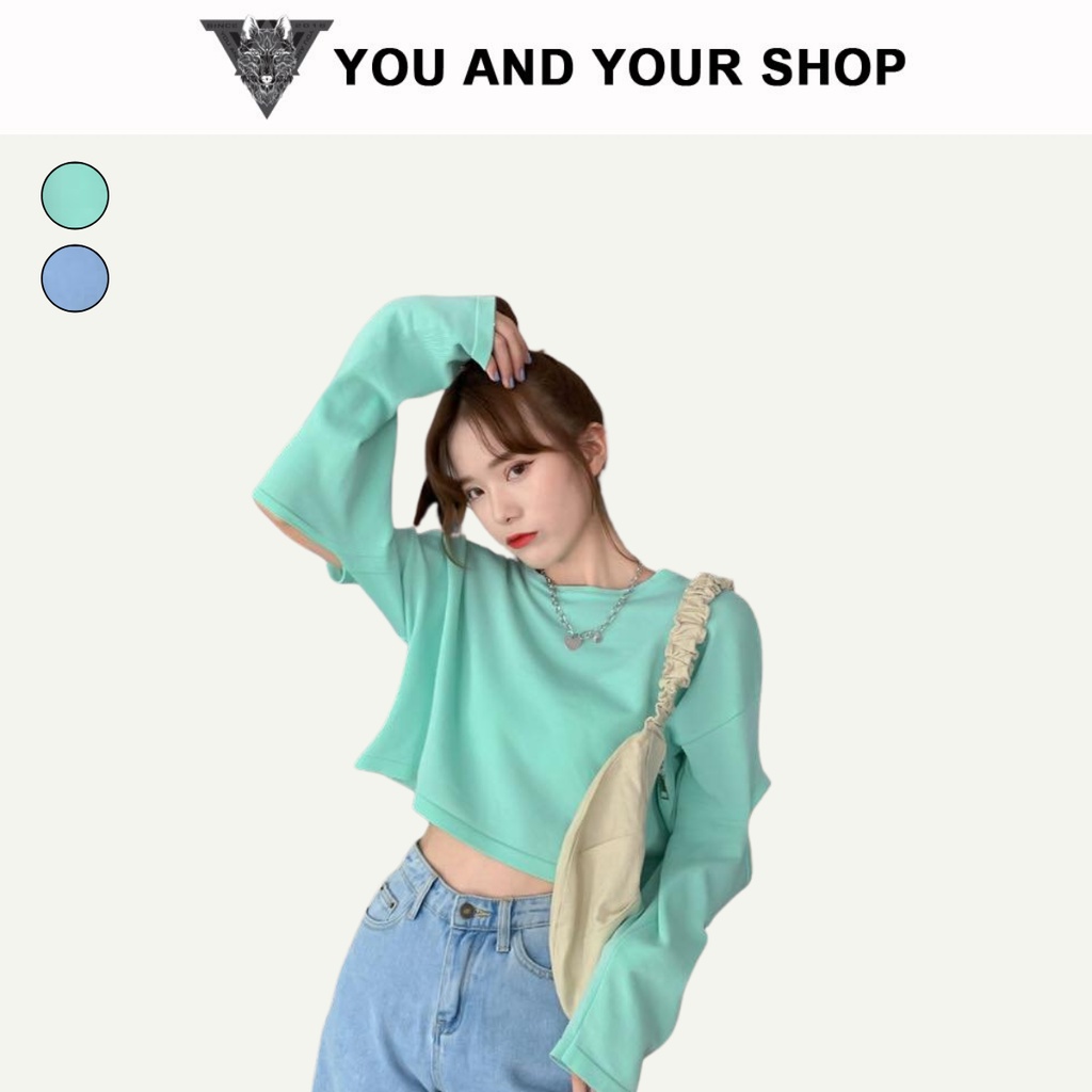 Áo Thun Croptop Nối Tay YAYSHOP chất cotton thoáng mát năng động cực xinh