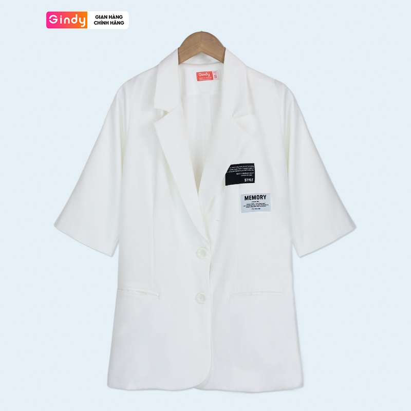 Áo vest blazer nữ 2 lớp tay lỡ GINDY không đệm vai thời trang thu đông phong cách Hàn Quốc A10118 | BigBuy360 - bigbuy360.vn