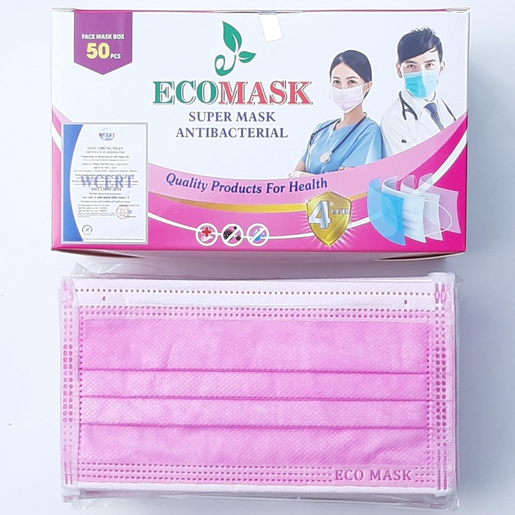 Hàng chuẩn 4 lớp NAM ANH dày Hộp 50 cái Khẩu trang kháng khuẩn chống nắng chống bụi