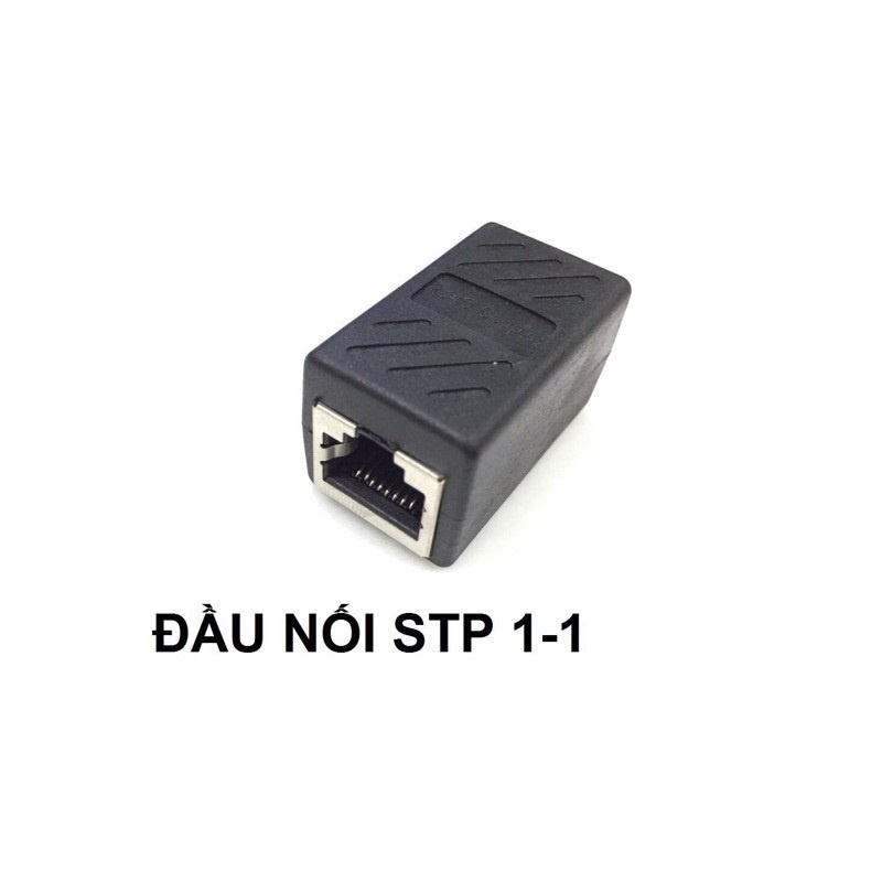 Đầu Nối Dây Mạng Lan Rj45 Female Sang Female Cat6 - Lan Rj45-2- Đầu nối dây mạng LAN RJ45 ( đầu nối mạng 1-1 đen)