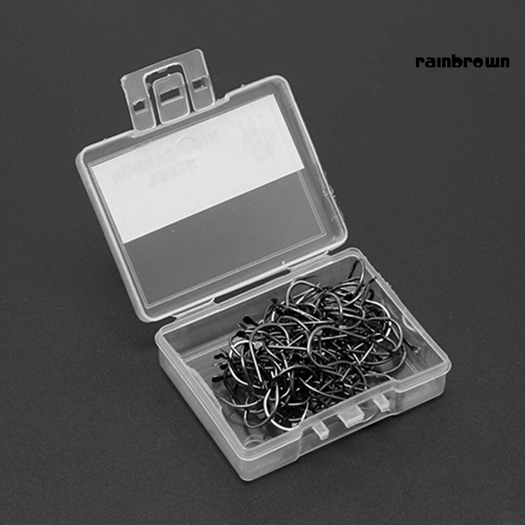 Set 100 lưỡi câu cá bằng thép cacbon cứng chuyên dụng