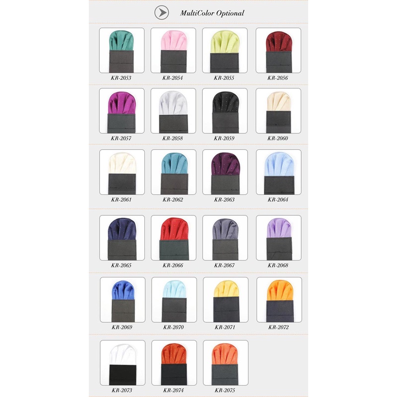 Khăn Tay Hình Vuông Họa Tiết Chấm Bi Màu Bạc / Trắng / Đen Gấp Gọn Kiểu Công Sở Cho Nam