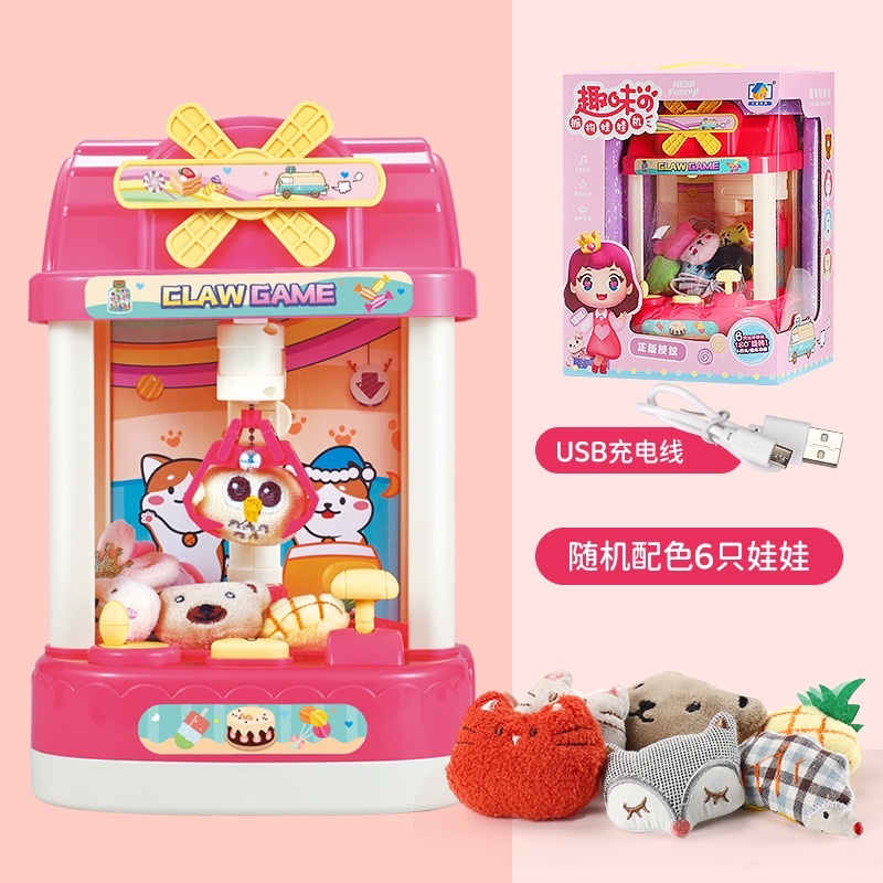 Máy gắp thú mini cao 30cm kèm gấu bông mini