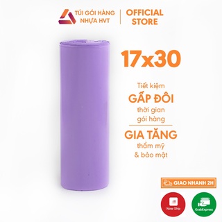 Túi gói hàng niêm phong HVT màu tím size 17x30cm
