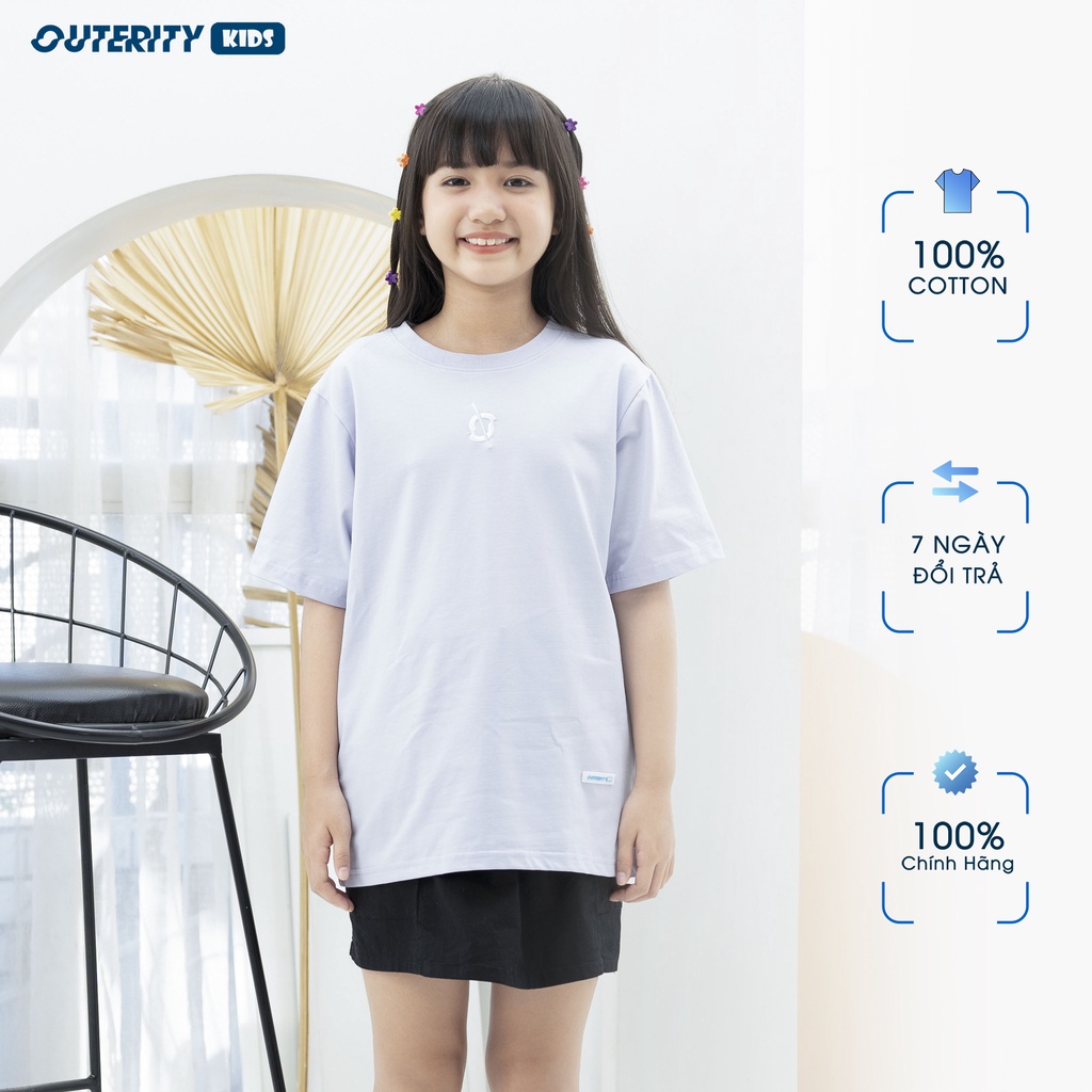 Áo thun trẻ em OuterityKids Half Tee / Tím Cà - ORK109