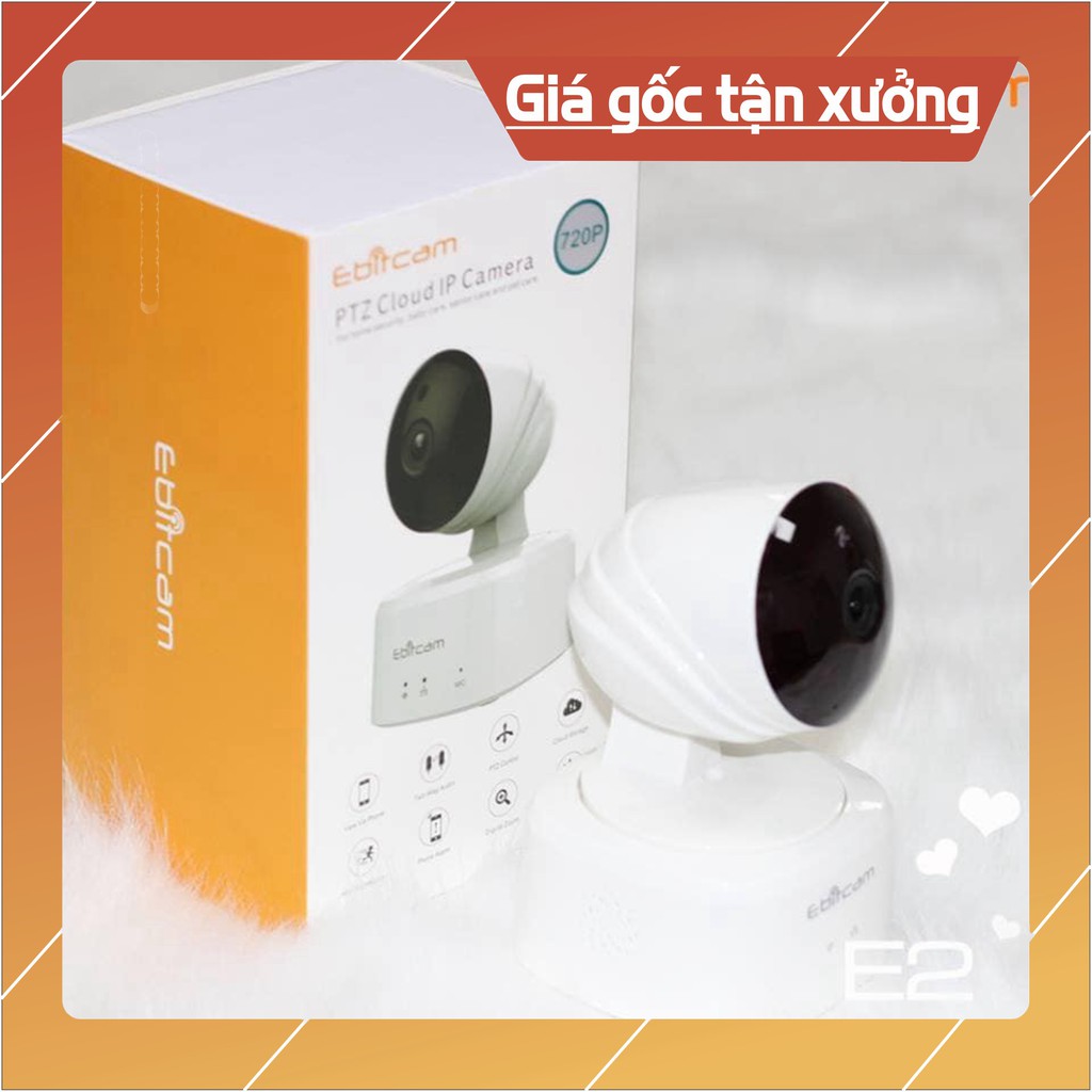 [GRAB NOW SHIP 2H] Camera IP Wifi Ebitcam E2-X quay quét FULL HD 1080P + Độ phân giải 2.0 megapixel Full HD chính hãng b