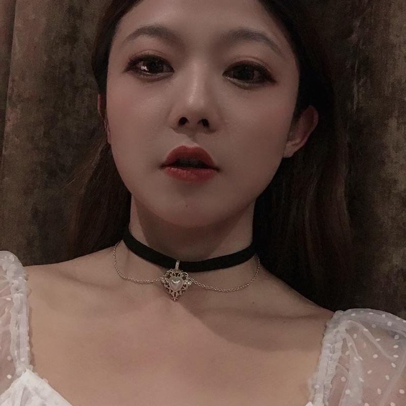 Vòng cổ mặt hình trái tim phong cách nhật hàn thời trang cho nữ