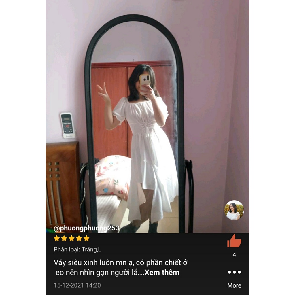 Váy đan dây lệch tầng xẻ tà, đầm có size cho người Bigsize, siêu tôn dáng Daisy Boutique SP000124