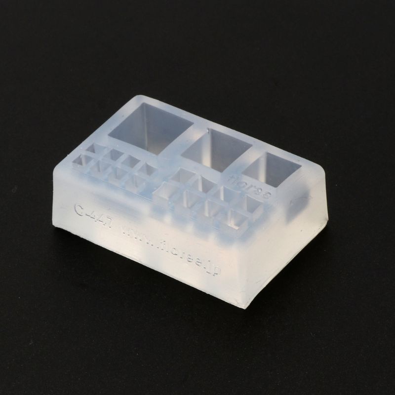 ✿ Khuôn Silicone Làm Mặt Vòng cổ / Móc Khóa Hình Khối Pha Lê Mini DIY