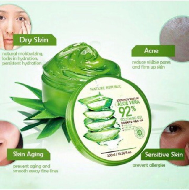 Gel Lô Hội Nature Republic Soothing & Moisture Aloe Vera 92% Soothing Gel