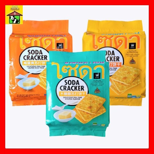 🍓 Bánh Quy Giòn Soda Cracker Cho Người Ăn Kiêng Người Tiểu Đường 400g