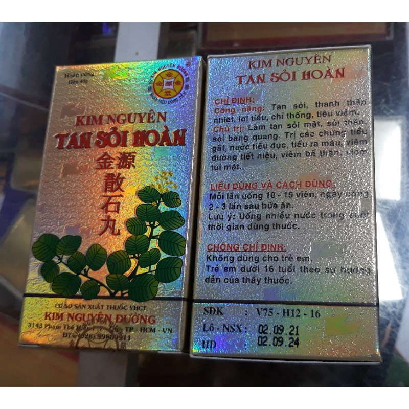 2 hộp kim nguyên tan sỏi hoàn