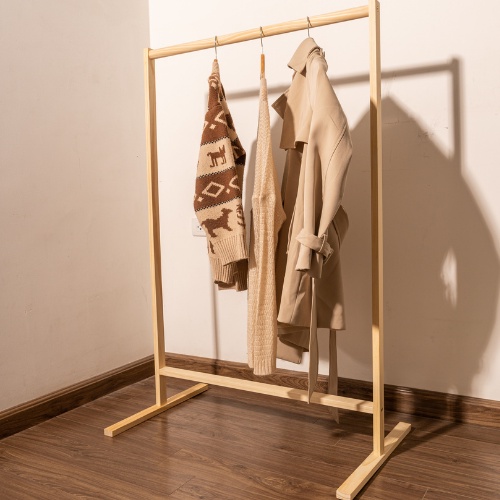 Kệ treo quần áo thanh đơn gỗ thông Tee Decor -  Giá treo quần áo thanh đơn decor nhà cửa kiểu Hàn, bền đẹp - Bh 1 năm