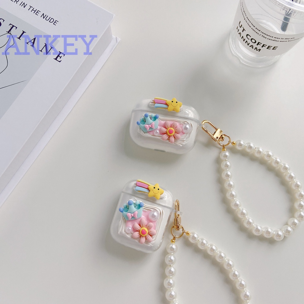 Case for Airpods 1 2 3 Pro Vỏ Bảo Vệ Hộp Sạc Tai Nghe Bằng Silicon Trong Suốt Chống Sốc Chống Thấm Nước Kèm Dây Đeo