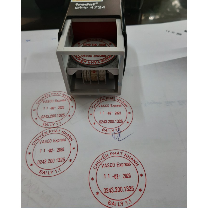 Dấu Tròn có ngày tháng năm thay đổi được (Trodat 4724)