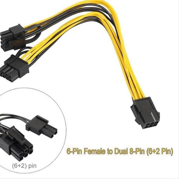 ★★ Bộ chuyển đổi PCI EXPRESSS TO 2 DUAL 8PIN 6+2PIN 6 8 6+2PIN VGA | BigBuy360 - bigbuy360.vn