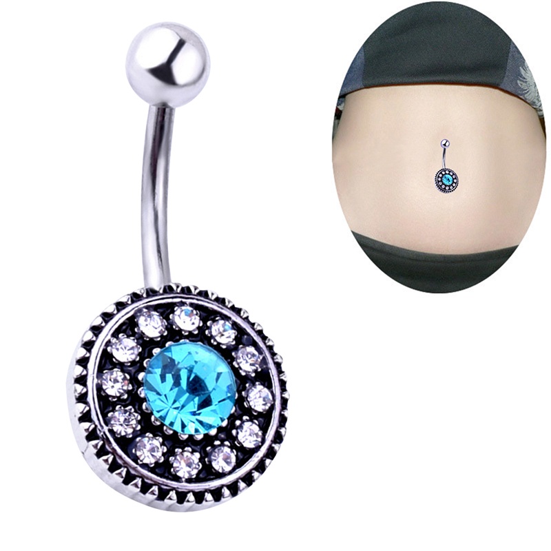 Khuyên Xỏ Đính Đá Pha Lê Nhân Tạo Thời Trang