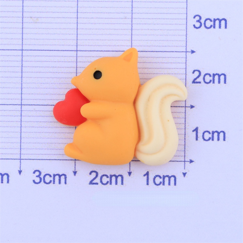 Set 10 Phụ Kiện Kẹp Trang Trí Điện Thoại/Tủ Lạnh Hình Chú Sóc/Ngôi Nhà/Sóc Nấm Bằng Nhựa Resin Diy