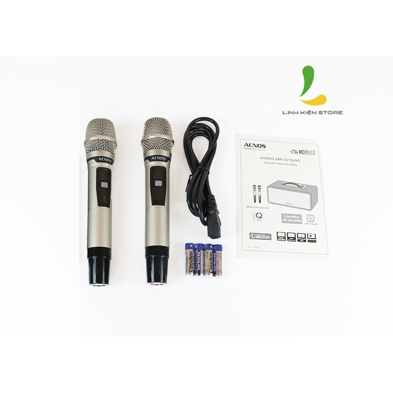 Loa kéo Acnos CS445 - công suất thực 100W, 2 loa bass, 2 loa treb, Hát karaoke offline hơn 14000 bài hát