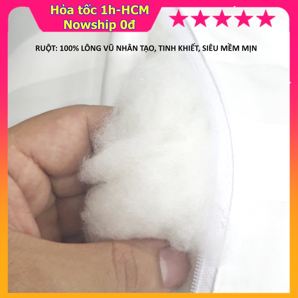 Ruột gối ôm lông vũ Microfiber cao cấp 100%Cotton 300TC chuẩn khách sạn 5 sao quốc tế