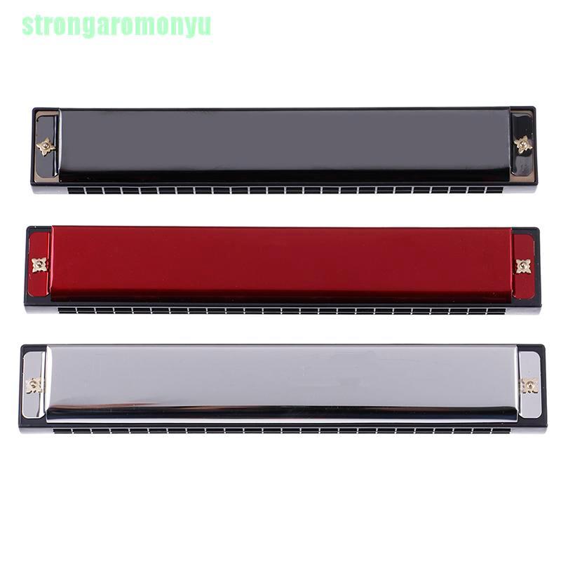 Kèn Harmonica 24 Lỗ Bằng Kim Loại Chuyên Nghiệp Cho Người Mới Bắt Đầu