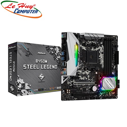 [Mã ELMS05 giảm 5% đơn 300k]Mainboard ASRock B450M Steel Legend