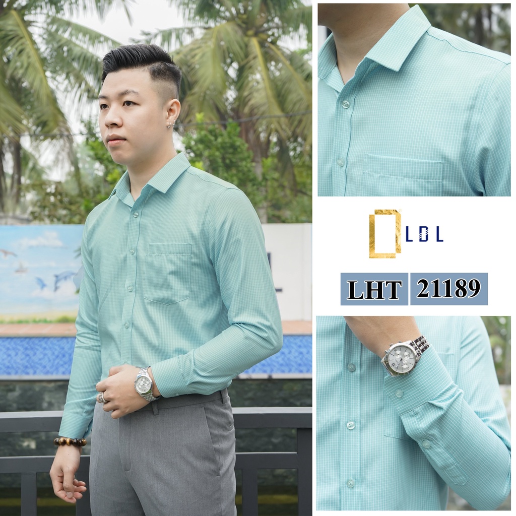 Áo Bamboo Dài Tay Công Sở Sọc LHT Kiêu Dáng Lịch Sự, Tinh Tế, Thoáng Mát, Mêm Mịn