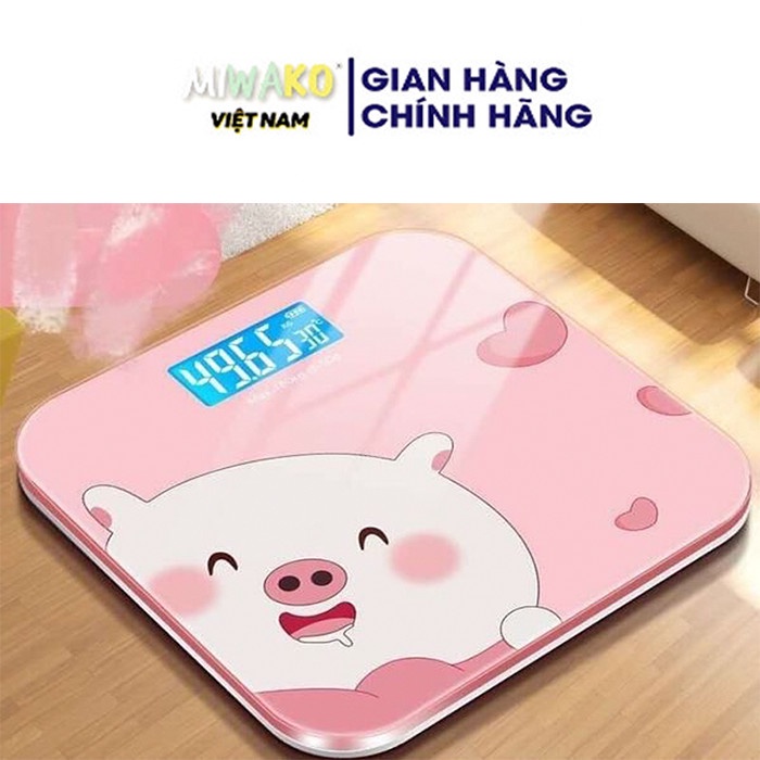 Cân Điện Tử Cân Sức Khỏe Gia Đình Hình Chú Heo AKIDO Scale 180kg