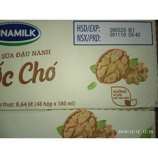 Sữa đậu nành Vinamilk Hạnh Nhân Óc ChóThùng 48 hộp 180ml