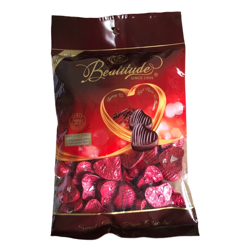 Socola Beautitude Viên Tim Đỏ Túi 500g