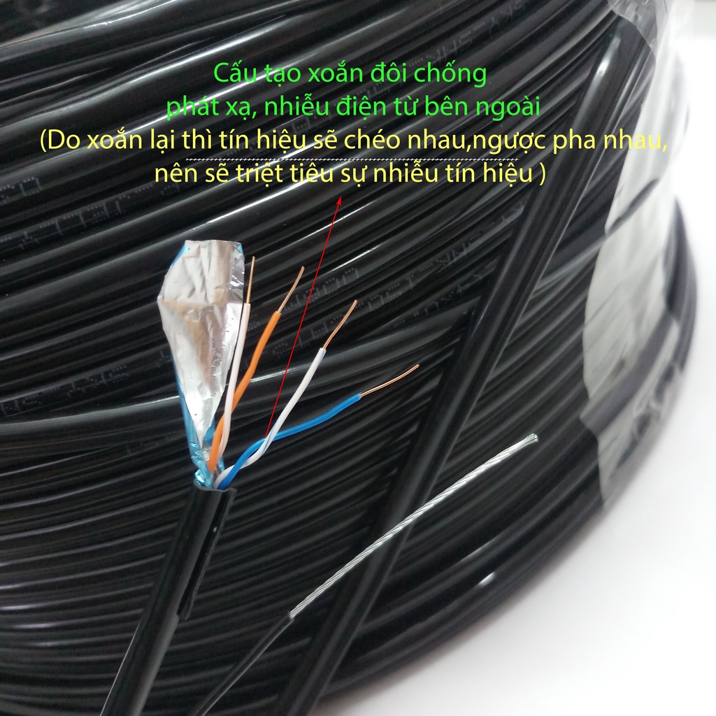 Dây mạng cáp mạng ngoài trời bấm Sẵn 2 đầu