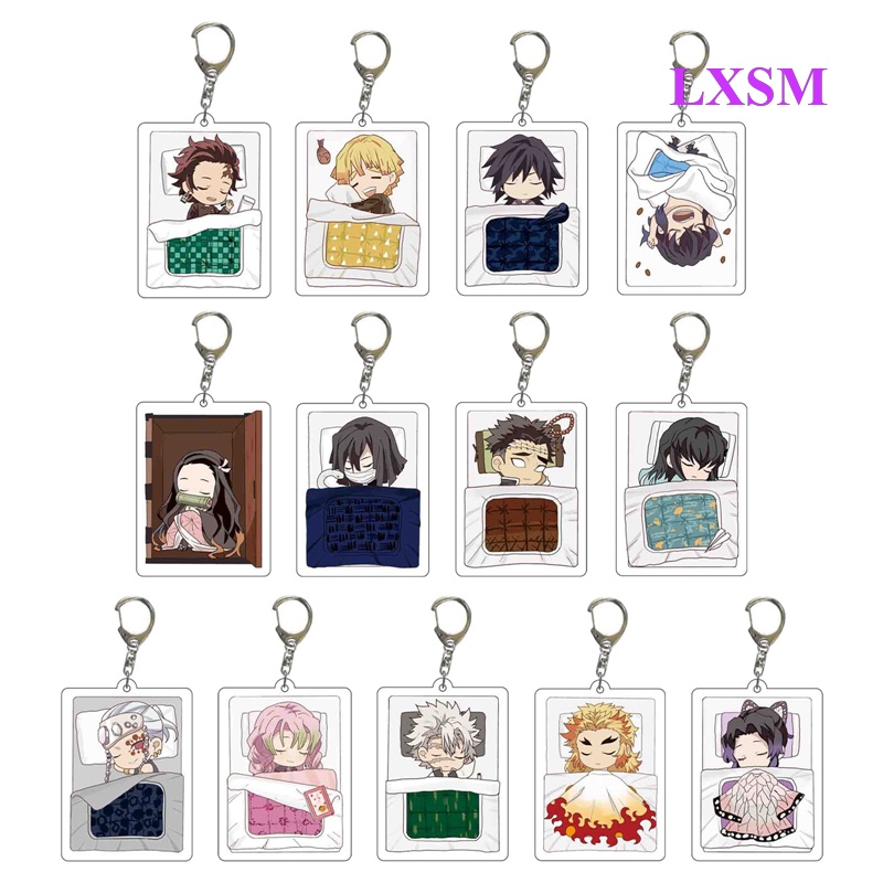 Móc Khóa Nhựa Pvc Mềm Hình Nhân Vật Kimetsu No Yaiba Kamado Nezuko Tanjirou Trong Demon Slayer