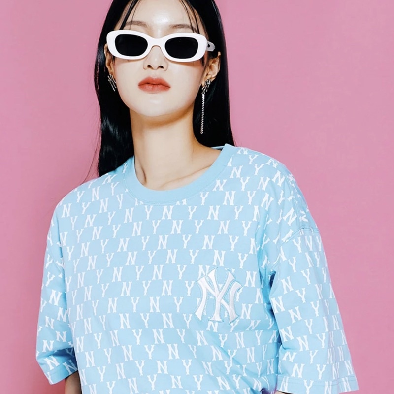 Áo MLB Monogram Xanh Blue Full Tag Năng Động Trẻ Trung