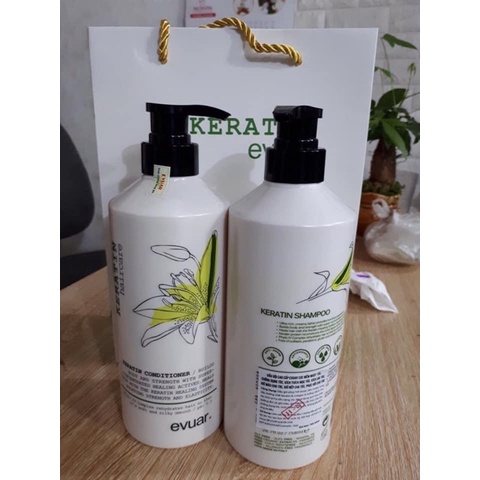 Căp gội xả Keratin Evuar