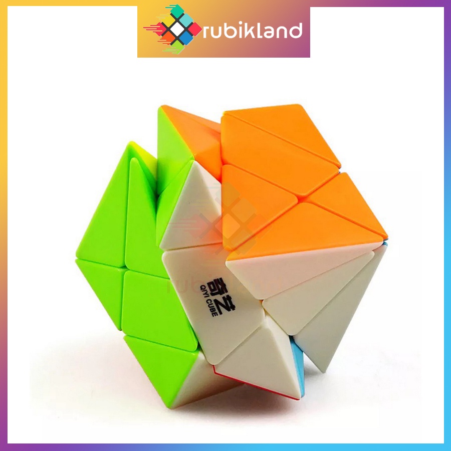 Rubik QiYi Axis Cube Stickerless Rubic Biến Thể 3x3 Đồ Chơi Trí Tuệ Trẻ Em