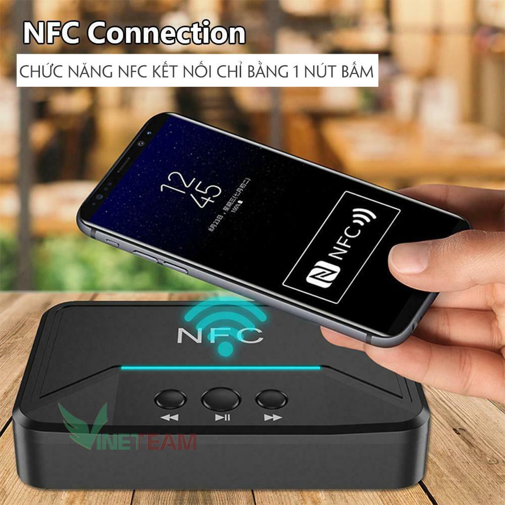 Thiết bị nhận Bluetooth, NFC cho loa và Amply BT200 /NFC -M6 - Hộp Bluetooth âm thanh không dây BT200 NFC V5.0