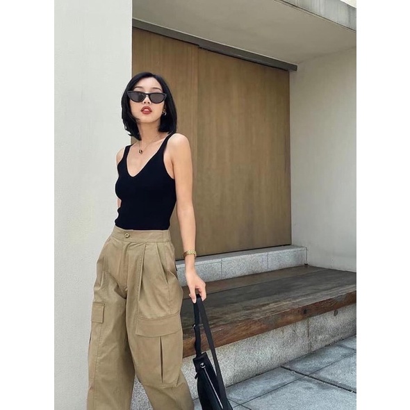 -Áo ba lỗ len xuất Hàn