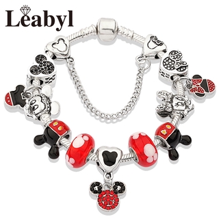 PANDORA Vòng Tay Đính Hình Chuột Mickey / Minnie Đáng Yêu P10898