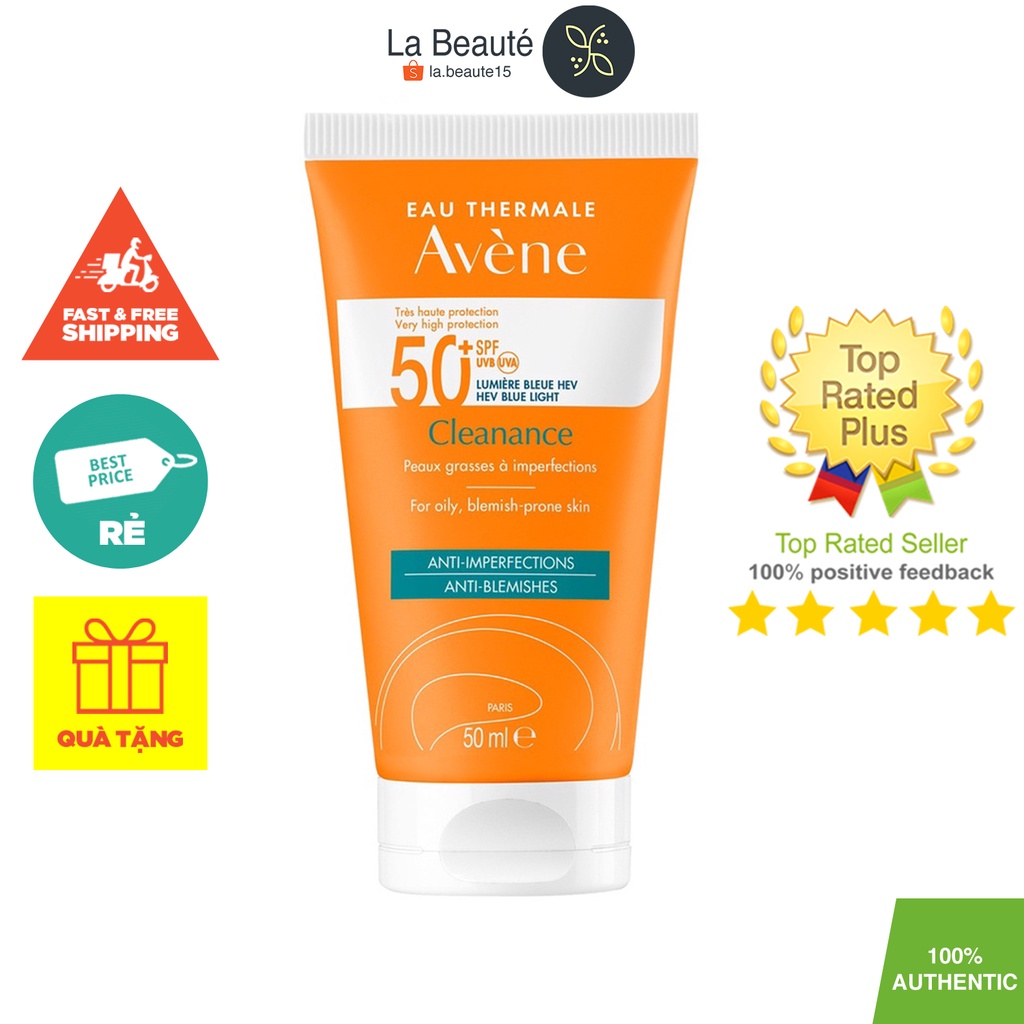Avène Cleanance Solaire SPF 50+ - Kem Chống Nắng Dành Cho Da Nhờn Mụn 30ml