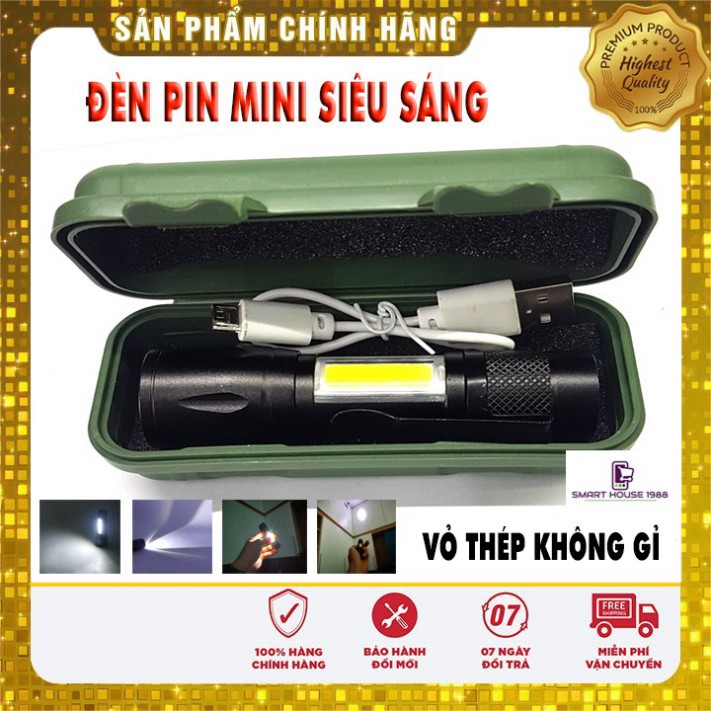 ĐÈN PIN MINI CẦM TAY SIÊU SÁNG CAO CẤP CHỐNG NƯỚC Đèn Nhỏ nhưng lại có võ công siêu sáng