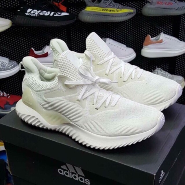 adidas bounce all white