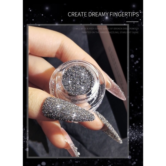 bột tráng gương kim cương siêu sáng trang trí nail