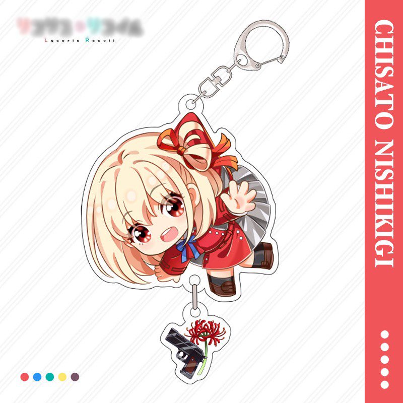 ( Mica trong acrylic ) Móc khóa LYCORIS RECOIL Quán cà phê bất ổn ver TREO anime chibi xinh xắn dễ thương