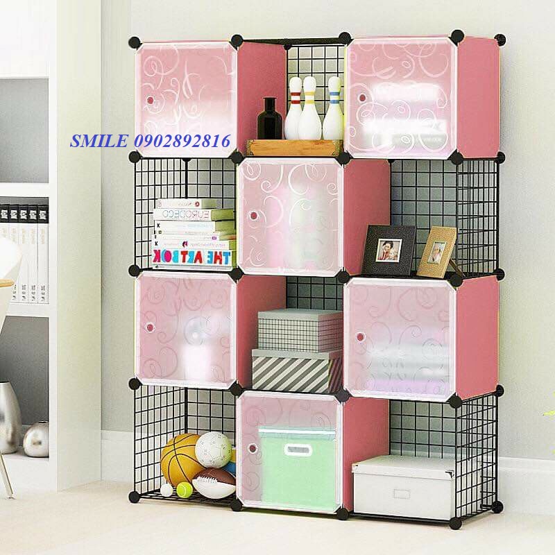 (SALE) TỦ LƯỚI LẮP GHÉP BẰNG LƯỚI SẮT SƠN TĨNH ĐIỆN PHỐI NHỰA MÀU ĐEN
