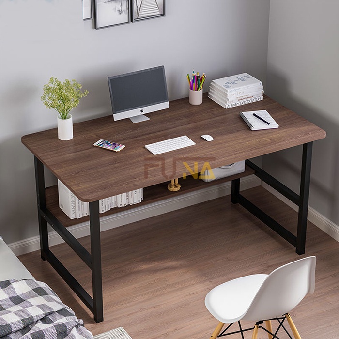 Bàn làm việc, bàn học FUNA thiết kế kiểu Hàn S-Table, T-Table khung thép sơn tĩnh điện, mặt gỗ MDF phủ melamine